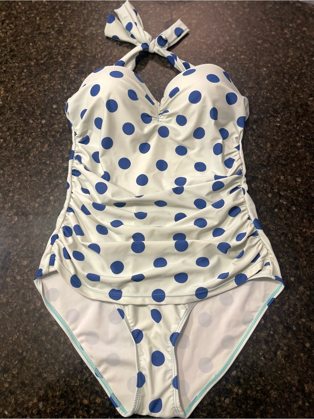 COCOSHIP women’s one piece swimsuit, size XL, super cute polka dots